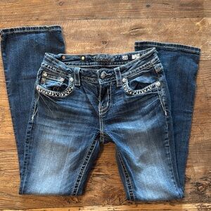 Women's Blue Jeans size 28 mid-rise boot‎ cut